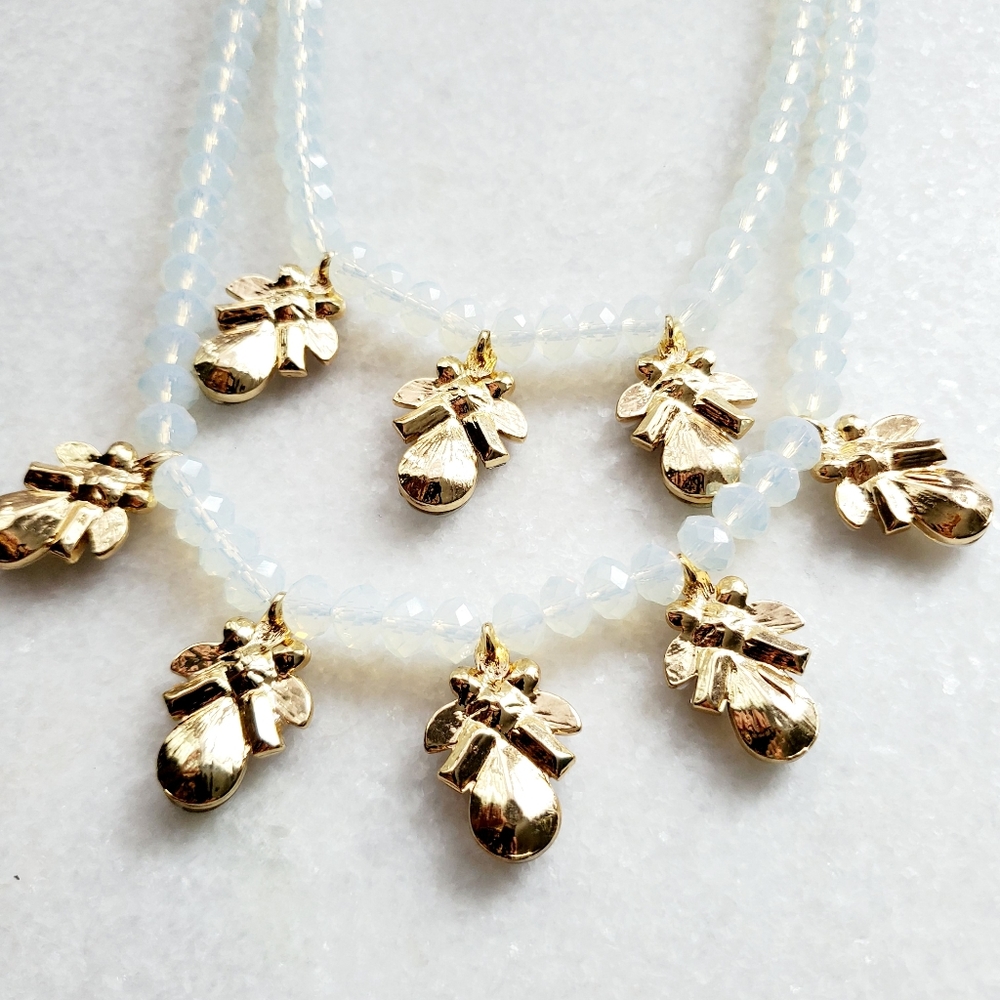 Moonstone double layer necklace - Picture 5 of 6